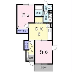 古国府駅 徒歩4分 1階の物件間取画像